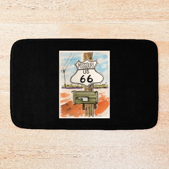 Missouri Route 66 Sign Bath Mats
