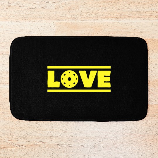 Pickleball Love Matching Retro Vintage Cute Pickle Bath Mats