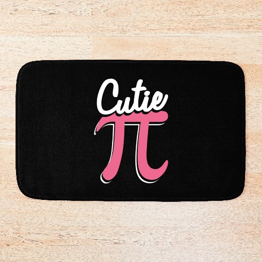 Cutie Pi Funny Pi Day Math Geek Bath Mats