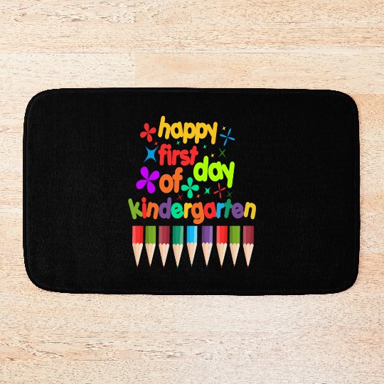 Happy First Day of Kindergarten Back to School Bath Mats