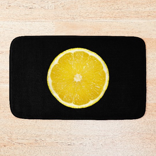 Radiate Positive Lemon Slice. Juicy Slice Lemon Bath Mats