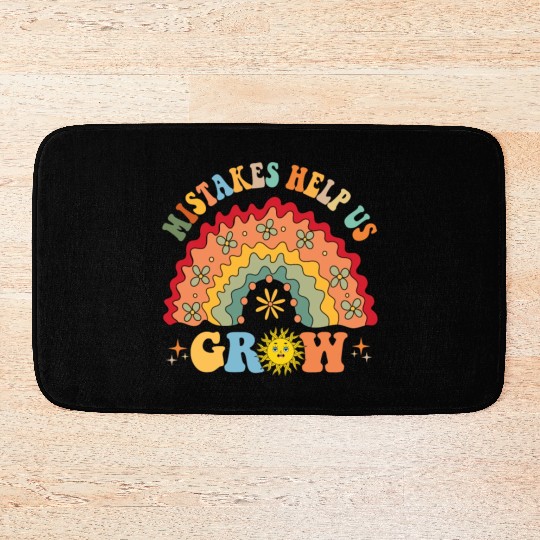 Mistakes Help Us Grow Groovy Growth Mind Bath Mats