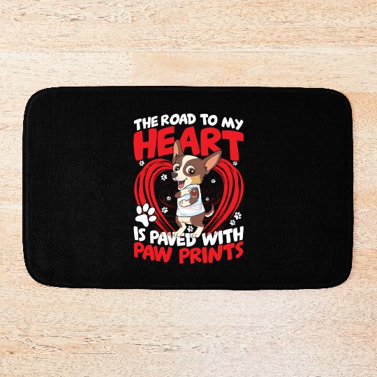The Road To My Heart Is Paved with Paw Prints Bath Mats