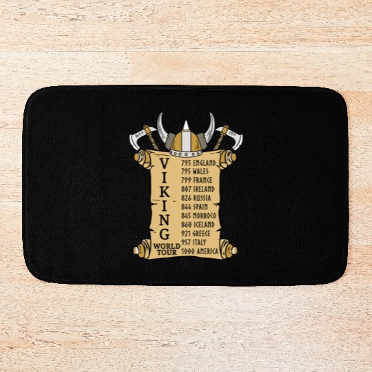 Viking World Tour For Vikings Lover Bath Mats