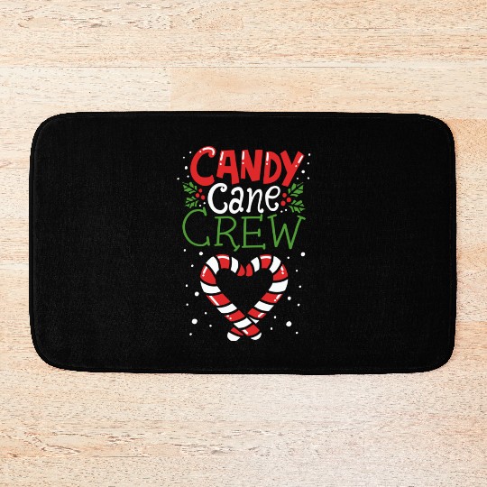Candy Cane Crew Christmas Sweet Mistletoe Holiday Bath Mats