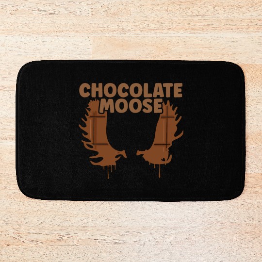 Chocolate Moose Wildlife Animal Alces Elk Deer Bath Mats