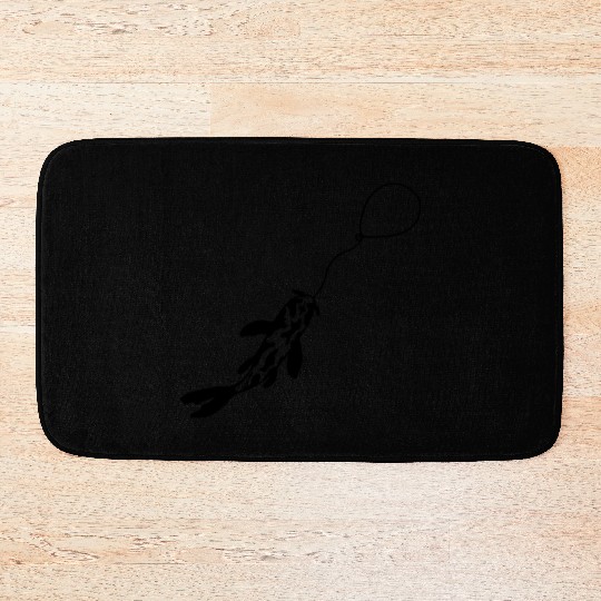 fishing koi fish balloon Bath Mats