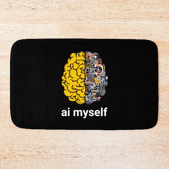 Human Machine Brain - Next Step in Evolution - AI Bath Mats