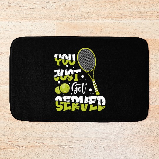 Tennis Player Present Tennis Club Coach Sport Bath Mats