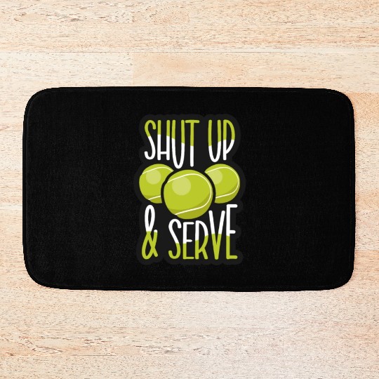Tennis Player Present Tennis Club Coach Sport Bath Mats