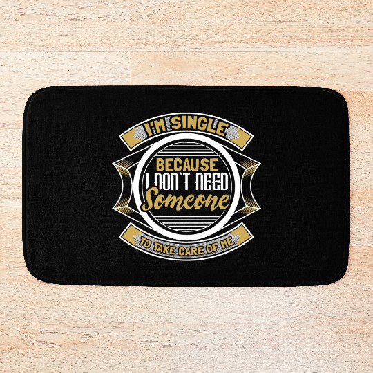 Single Independent Relationship Status Gift Bath Mats