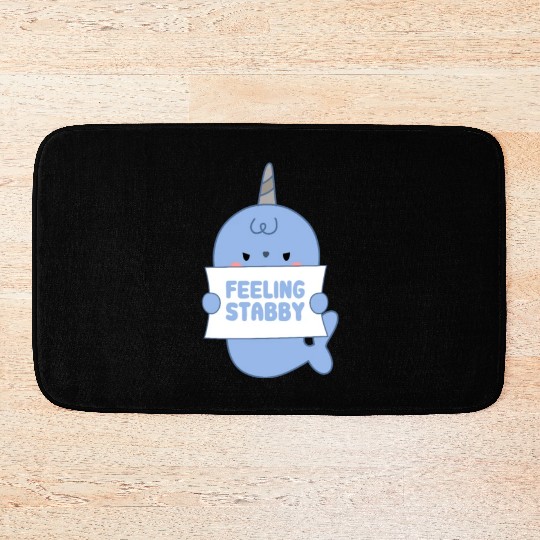 Feeling Stabby, Narwhal Bath Mats