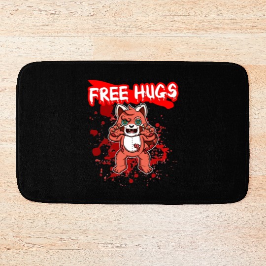 Free Hugs Halloween Sarcasm Scary Creepy Costume Bath Mats