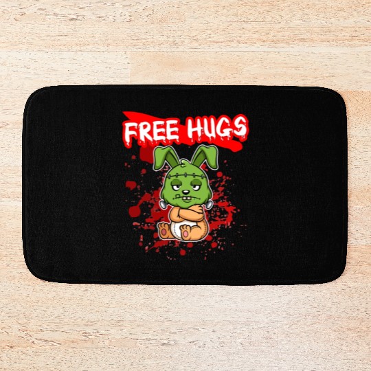 Free Hugs Halloween Sarcasm Scary Creepy Costume Bath Mats