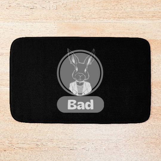 Punk rock bunny Bath Mats