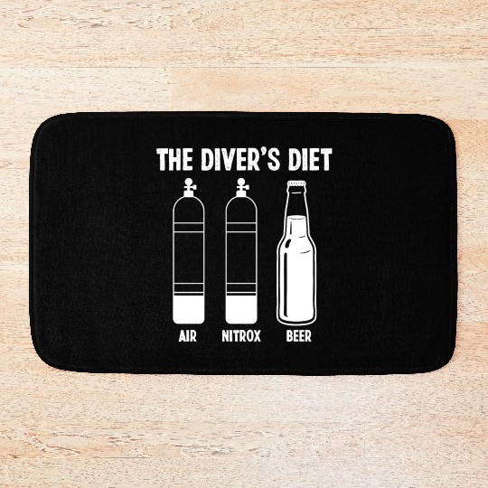 Scuba Diving The Divers Diet Snorkeling Diver Bath Mats