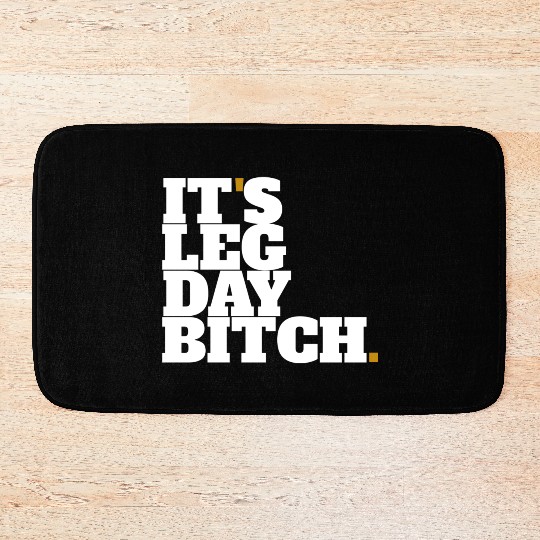 leg day gym Bath Mats