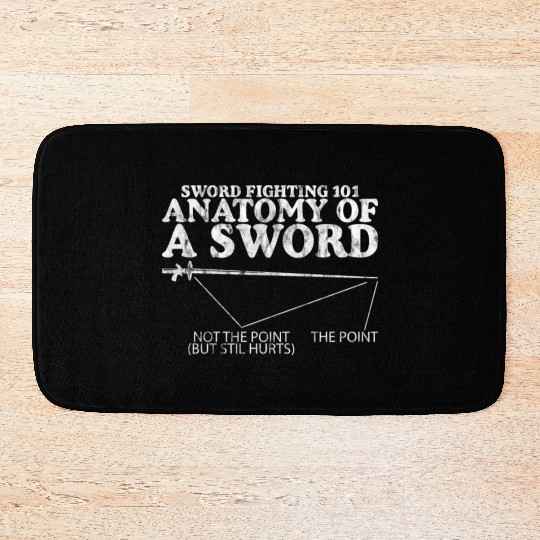 Sword Fighting 101 Anatomy Of A Sword 4 Bath Mats