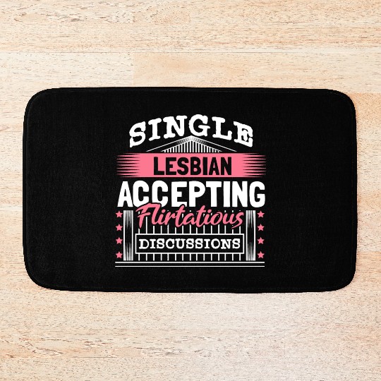 Lesbian Single Lgbt+ Proud Bath Mats