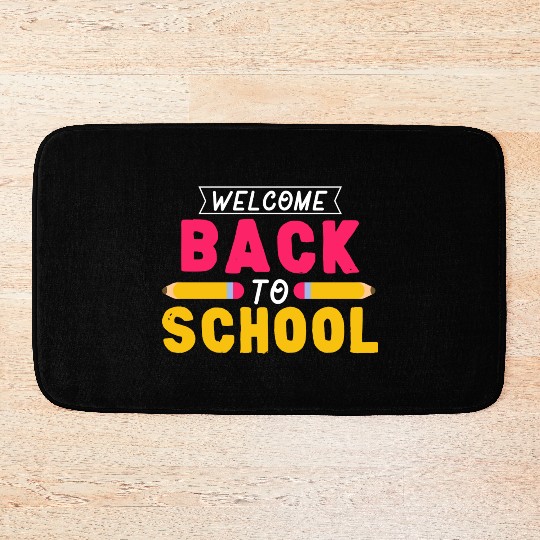 Back To School Students Teachers Bath Mats