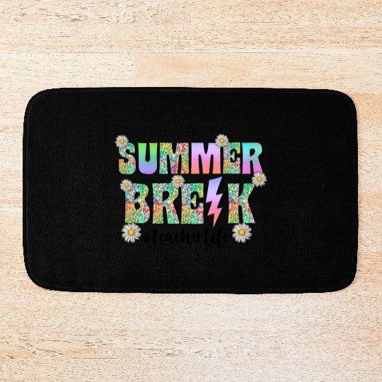 Summer Break Teacher Life Bath Mats