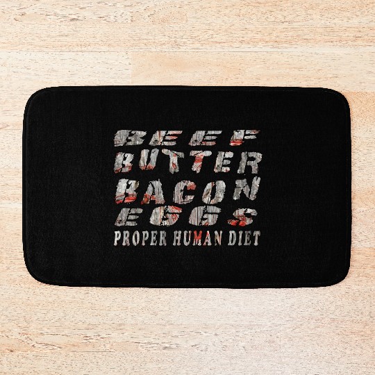 Beef Butter Bacon Eggs Reclaim Barn Wood Carnivore Bath Mats