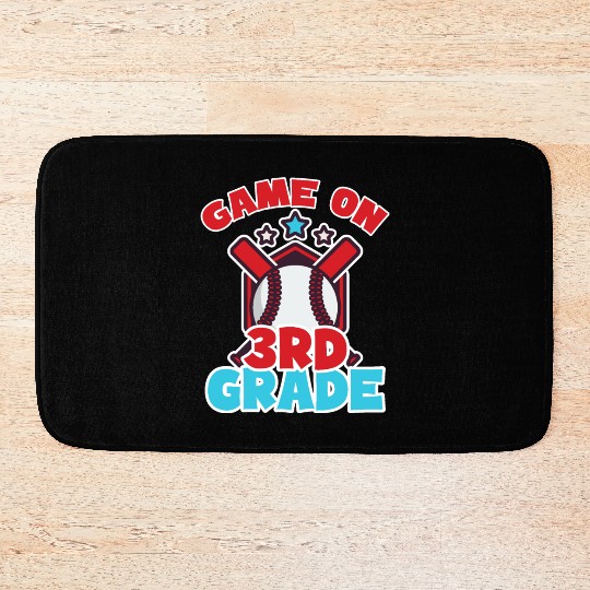 Games On 3rd Grade Baseball First Day Of School Bath Mats