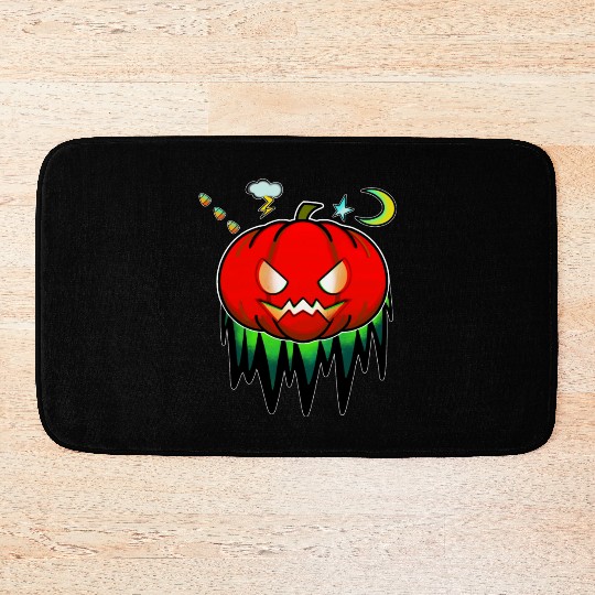 Halloween Jack O Lantern Pumpkin Candy Costume Bath Mats