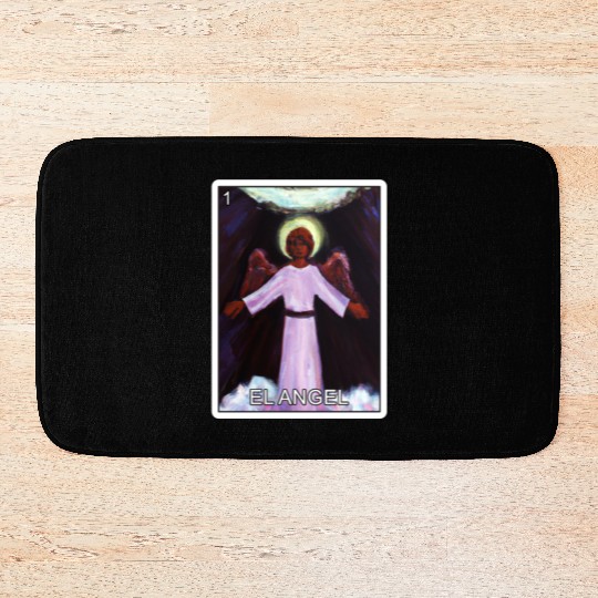 El Angel The Angel Card Mexican Lottery Card Bath Mats
