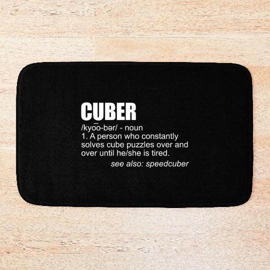 Cuber Definition Puzzle Solving Cube Speed Cubing Bath Mats