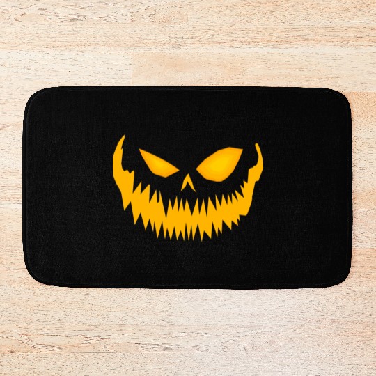 Jack O Lantern Spooky Pumpkin Face Halloween Bath Mats