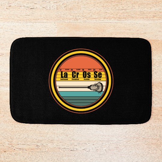 Lacrosse Periodic Table Element Bath Mats, Lacrosse