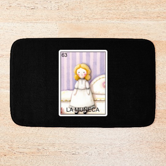La Muneca The Doll Card Mexican Lottery Muneca Bath Mats