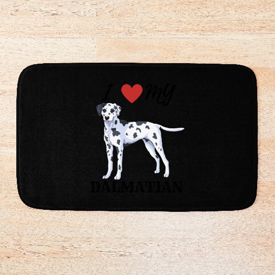 I Love My Dalmatian Bath Mats