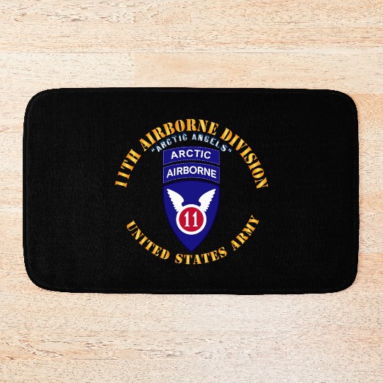 11th Airborne Division Arctic Angels w Arctic Tab Bath Mats