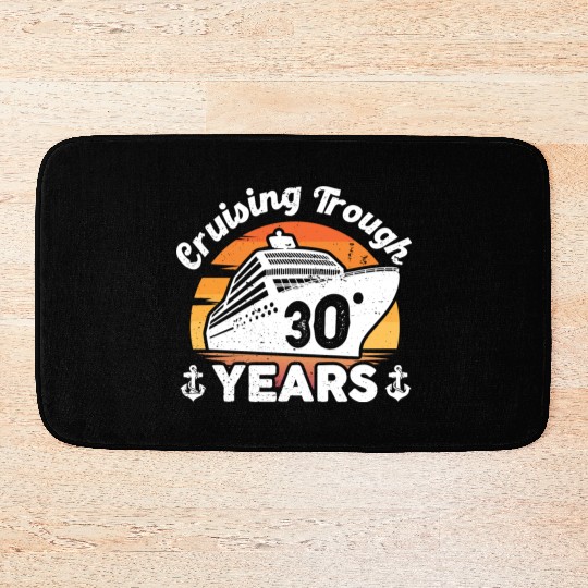 Cruising Trough 30 Years Anniversary Bath Mats