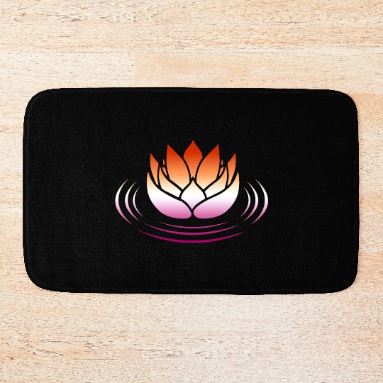 Lesbian Pride Lotus Bath Mats