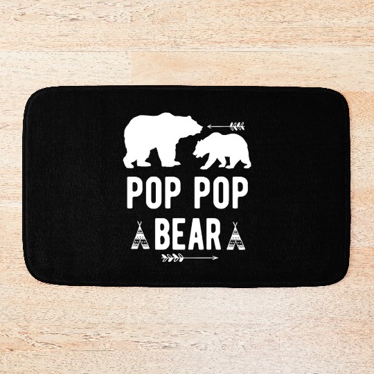 Pop Pop Bear Arrow Grandpa Bear Grandparents Bath Mats