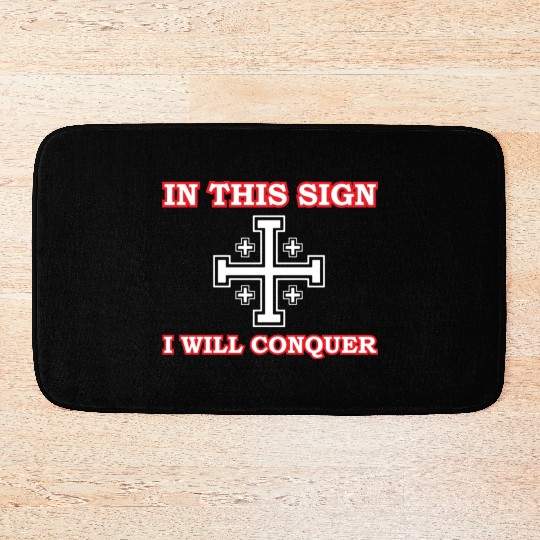 Crusader Cross Of Jerusalem Knights Templar Bath Mats