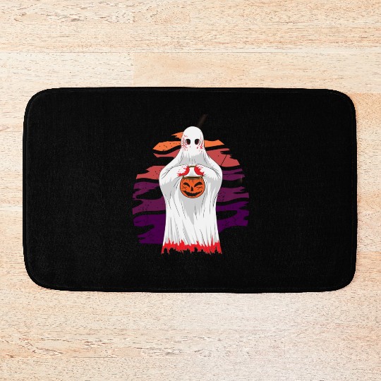 Scary Bloody Ghost for Horror Fans Bath Mats