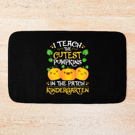 Teacher Halloween Kindergarten Teacher Cutest Pump Bath Mats