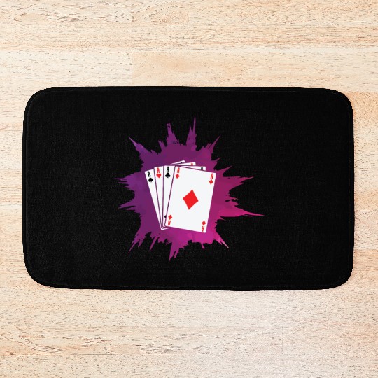 Poker or Skat Card Game Texas Holdem Bath Mats