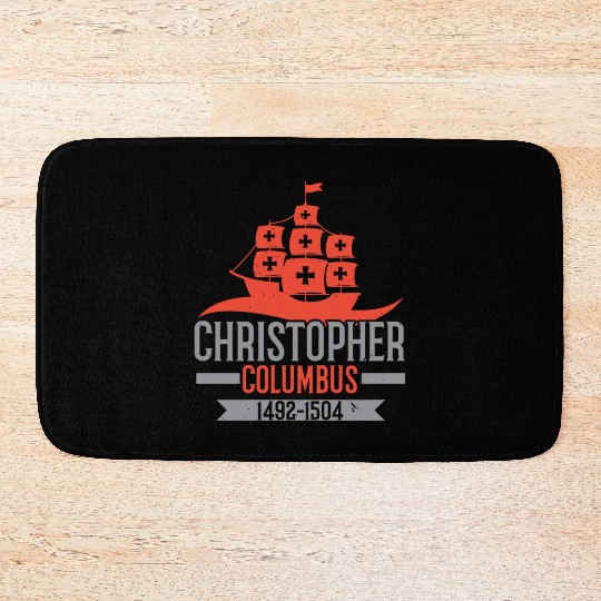 Columbus Day Navigator Ship Christopher Columbus Bath Mats