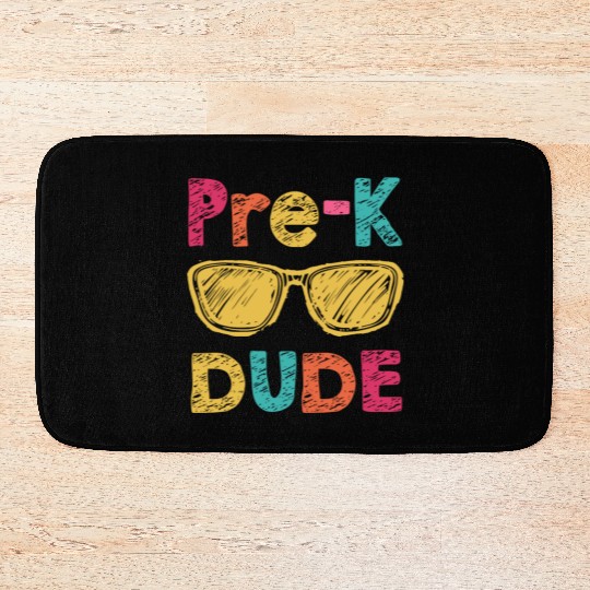 Pre-K Dude Back to School Bath Mats First Day