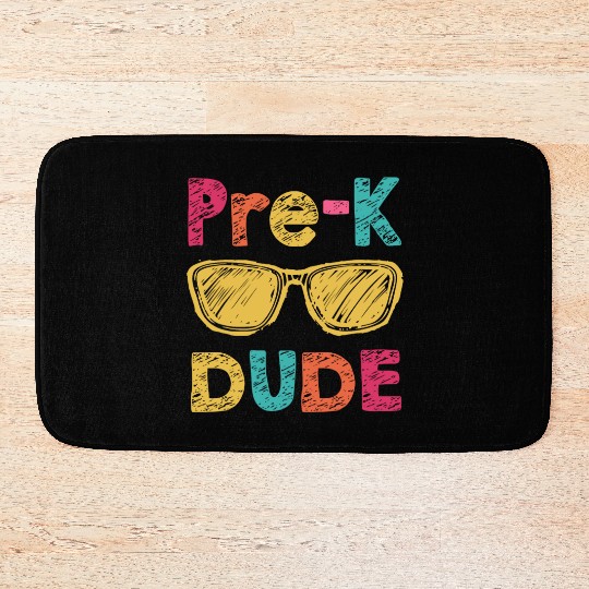Pre-K Dude Back to School Bath Mats First Day