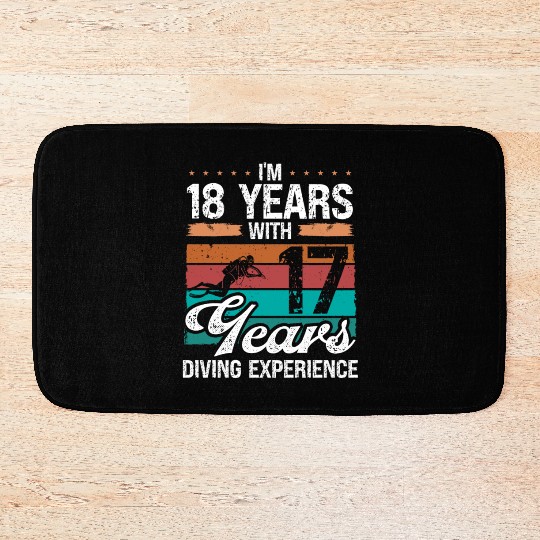 35 Birthday Idea Scuba Diving 35 Year Old Diver Bath Mats