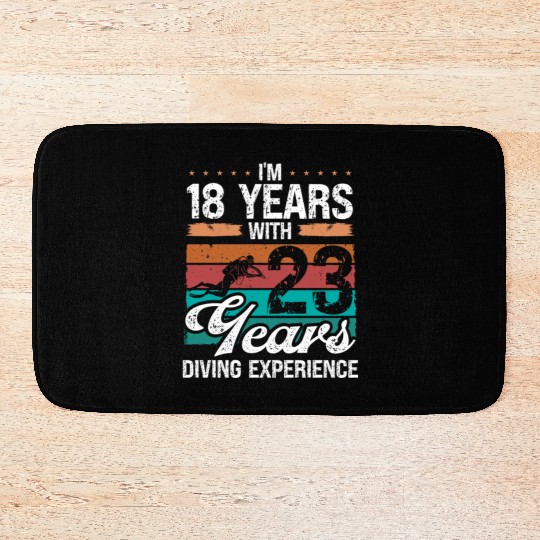 41 Birthday Idea Scuba Diving 41 Year Old Diver Bath Mats