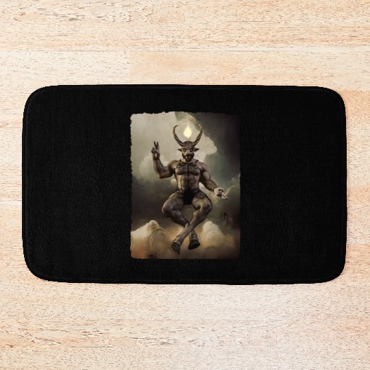 Daddy Baphomet dark PG Bath Mats