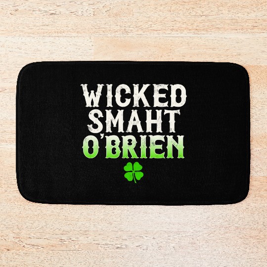 Wicked Smaht O'Brien Clan Boston Irish Slang Bath Mats
