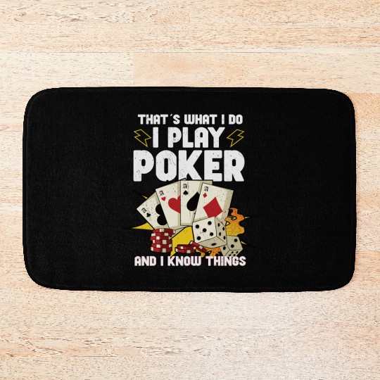 Poker Casino Poker Player Gambling Roulette Gift Bath Mats